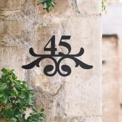 Traditional Iron Ornate Three Number House Sign 11 Traditional Iron Ornate Three Number House Sign -House Sign Discount Store ornate number sign up to 3 numbers 5