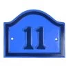 Blue And Dark Blue Painted Arched House Number Sign -House Sign Discount Store pale blue and deep blue number sign