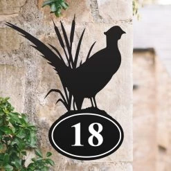 Pheasant Iron House Number Sign -House Sign Discount Store pheasant iron house number sign 2