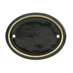 Polished Brass & Black Oval House Number Sign - Vinyl Numbers -House Sign Discount Store polished brass black oval house number sign vinyl numbers 7