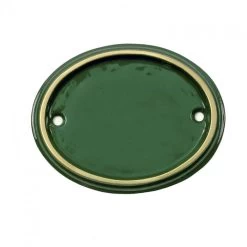 Polished Brass & Green Cast Oval House Number Sign - Vinyl Numbers -House Sign Discount Store polished brass green cast oval house number sign 2
