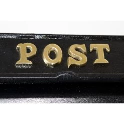 "Charlton Grange" Wall Mounted Post Box With Polished Brass Lettering -House Sign Discount Store polished brass simplistic wall mounted post box