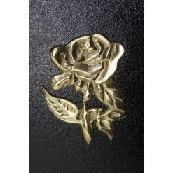 Deluxe Polished Brass “Tudor Rose” Wall Mounted Post Box -House Sign Discount Store polished brass tudor rose motif post box 4