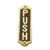 Vertical Solid Brass Push Sign -House Sign Discount Store push large 2