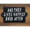 Quirky "Ever After" Iron Sign In Black -House Sign Discount Store quirky iron sign in black