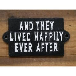 Quirky "Ever After" Iron Sign In Black