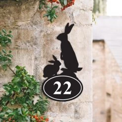 Rabbit Iron House Number Sign -House Sign Discount Store rabbit iron house number sign 2
