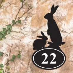 Rabbit Iron House Number Sign -House Sign Discount Store rabbit iron house number sign 4