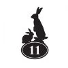 Rabbit Iron House Number Sign -House Sign Discount Store rabbit iron house number sign 5