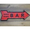 "Happy Hours" Red Iron Bar Sign -House Sign Discount Store red iron bar sign