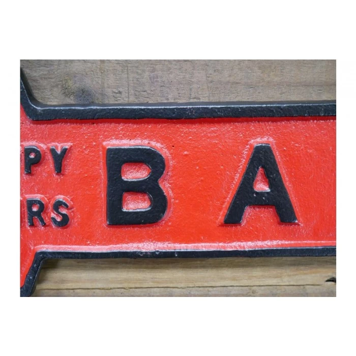 "Happy Hours" Red Iron Bar Sign 4 "Happy Hours" Red Iron Bar Sign - Image 2