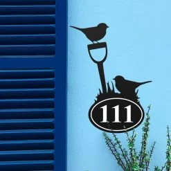 Robin Iron House Number Sign -House Sign Discount Store robin iron house number sign 3