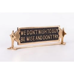 Polished Brass Rotating "Be Aware Of The Dog" Information Sign 9 Polished Brass Rotating "Be Aware Of The Dog" Information Sign -House Sign Discount Store rotating polished brass beware of the dog sign support 1 1