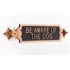 Polished Brass Rotating "Be Aware Of The Dog" Information Sign -House Sign Discount Store rotating polished brass beware of the dog sign support 2 1