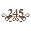 Rustic Scroll Design Three Number House Sign 1 Rustic Scroll Design Three Number House Sign -House Sign Discount Store rustic scroll design house number sign 3 1