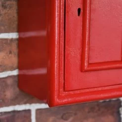 Red & Gold "Goldney" King George Curved Roof Post Box -House Sign Discount Store sani130 r s 4