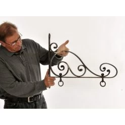 Marchweil Scroll Hanging Sign Bracket 7 Marchweil Scroll Hanging Sign Bracket -House Sign Discount Store scrool ring hoop bracket