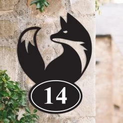 Simplistic Fox Iron House Number Sign 8 Simplistic Fox Iron House Number Sign -House Sign Discount Store simplistic fox iron house number sign