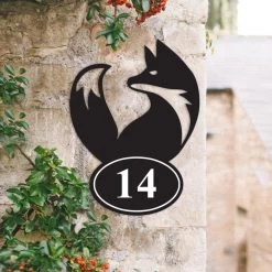 Simplistic Fox Iron House Number Sign 11 Simplistic Fox Iron House Number Sign -House Sign Discount Store simplistic fox iron house number sign 2