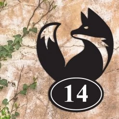 Simplistic Fox Iron House Number Sign 9 Simplistic Fox Iron House Number Sign -House Sign Discount Store simplistic fox iron house number sign 4