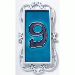 Single Ornate Number Tile & Frame