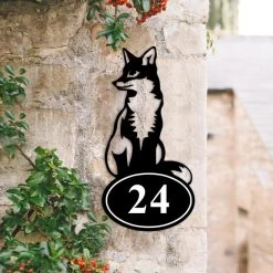 Sitting Fox Iron House Number Sign 10 Sitting Fox Iron House Number Sign -House Sign Discount Store sitting fox iron house number sign 3
