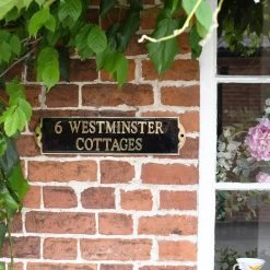 "The Huntingdon" Modern Brass Sign -House Sign Discount Store sp021 the huntingdon modern brass sign 2 1