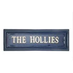 Blue Rectangular House Name Signs