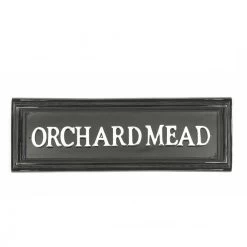 Black Rectangular House Name Signs -House Sign Discount Store sp030 blk