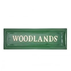Green Rectangular House Name Signs