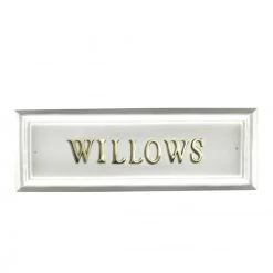 White Rectangular House Name Signs