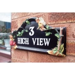 Hand Painted Flower Fairy House Name Sign -House Sign Discount Store sp248hp shot 1