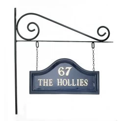 Double Sided Classic Blue House Name Sign -House Sign Discount Store sp280 ds b 1