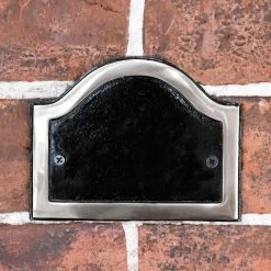 Black & Chrome Arched Number Sign - Vinyl Numbers -House Sign Discount Store sp399 cast brass chrome black number plaque 1