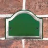Blank Arched House Number Plaque - Green & Chrome -House Sign Discount Store sp399 g 1