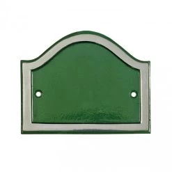 Green & Chrome Arched Number Sign - Vinyl Numbers -House Sign Discount Store sp399 g 1