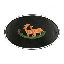 "Deer Park" Cast Iron Effect Oval House Name Sign -House Sign Discount Store sp4006 ci self adhesive letters 5