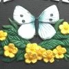 “Cabbage White” Butterfly House Name Sign In Cast Iron Effect 2 “Cabbage White” Butterfly House Name Sign In Cast Iron Effect -House Sign Discount Store sp4018 close up detailed image of butterfly