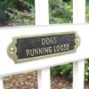 Dogs Running Loose - Gate Sign -House Sign Discount Store sp594 dogs running loose gate sign 1