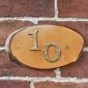 Natural Hard Wood Rustic House Number Sign - 10