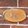 Natural Hard Wood Rustic House Number Sign - 16 -House Sign Discount Store sp785 wood slice house number 16