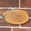 Natural Hard Wood Rustic House Number Sign - 30 2 Natural Hard Wood Rustic House Number Sign - 30 -House Sign Discount Store sp799 wood slice house number 30