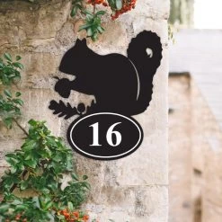 Squirrel Iron House Number Sign -House Sign Discount Store squirrel iron house number sign 2