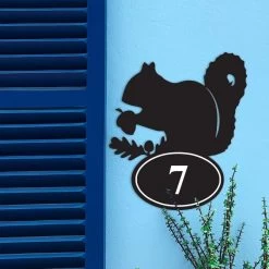 Squirrel Iron House Number Sign -House Sign Discount Store squirrel iron house number sign 3