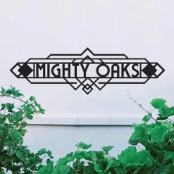 Art Deco Iron House Name Sign -House Sign Discount Store standard art deco house name sign 1