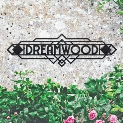 Art Deco Iron House Name Sign -House Sign Discount Store standard art deco house name sign 2