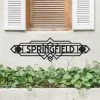 Art Deco Iron House Name Sign -House Sign Discount Store standard art deco house name sign 4