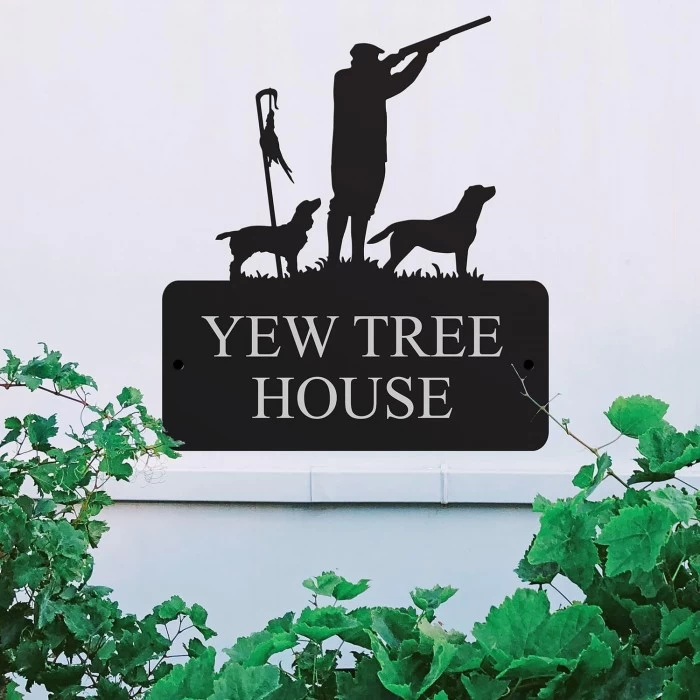 Steel "Game Season" Cocker Spaniel And Labrador House Name Sign 6 Steel "Game Season" Cocker Spaniel And Labrador House Name Sign - Image 4