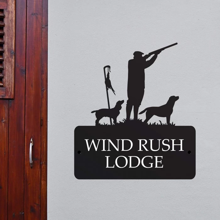 Steel "Game Season" Cocker Spaniel And Labrador House Name Sign 5 Steel "Game Season" Cocker Spaniel And Labrador House Name Sign - Image 3