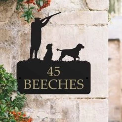 Steel "Game Season" Cocker Spaniel House Name Sign -House Sign Discount Store steel 22game season 22 cocker spaniel house name sign 4